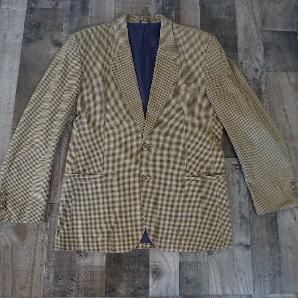 GAP Yellow & Navy Blue Checkered Sports Coat